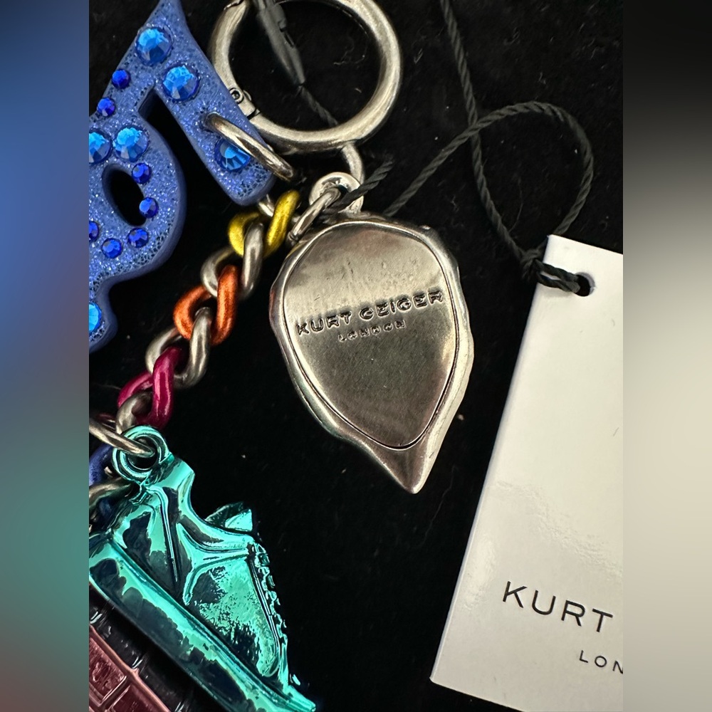SOLD Iconic Kurt Geiger London Eagle Mix Key Ring Charm HTF NWT Stunning! - Picture 8 of 9